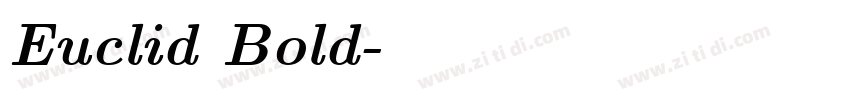 Euclid Bold字体转换